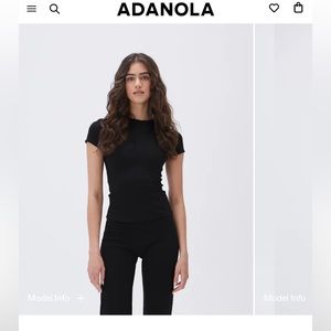 NEW WITH TAGS - ADANOLA ultimate short sleeve longline top
